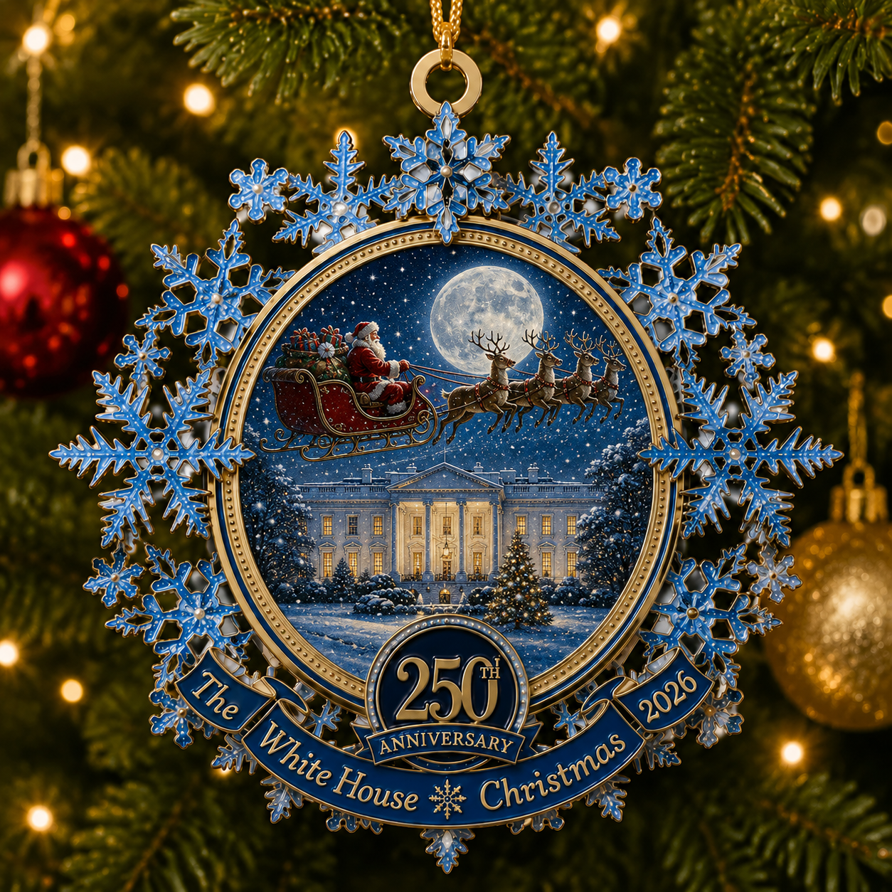✨Blue Snowflake Christmas Tree Ornament