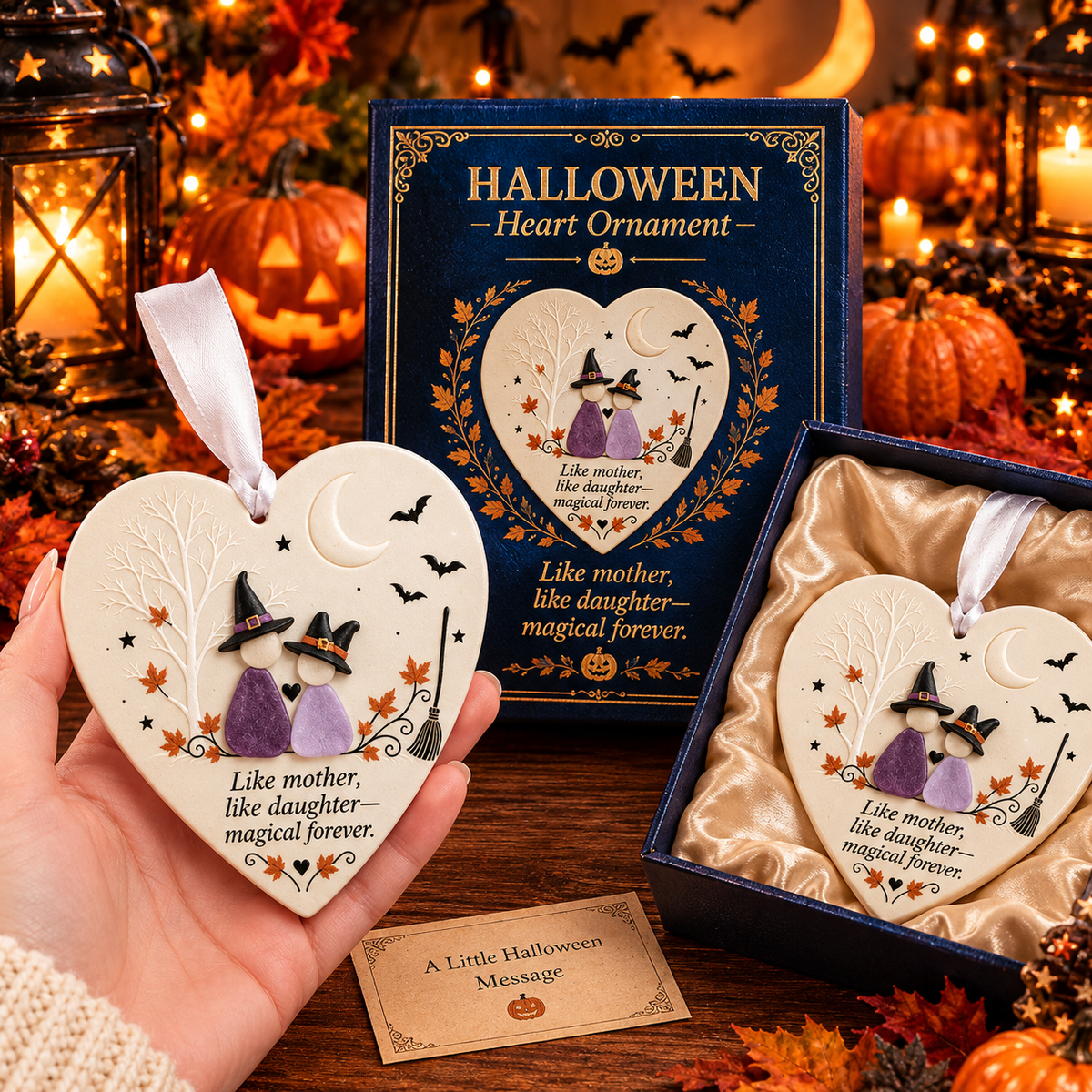 🎃❤  Fall Family Connection Heart Ornaments — A Little Keepsake for the Ones You Love Most,Without box