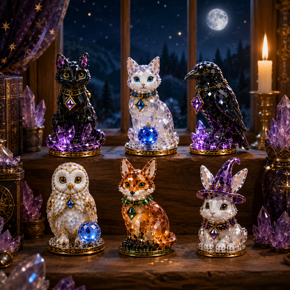 Mystic Familiar 24-Day Countdown Calendar 2026 – 24 Collectible Crystal Animal & Magical Creature Miniatures