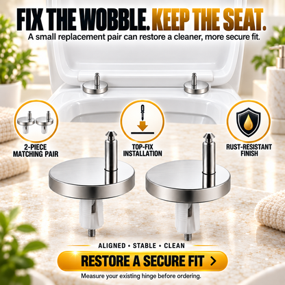 🔩 2-Pack Top-Fix Toilet Seat Hinge Bolts – Adjustable Anti-Wobble Replacement Kit - image 6