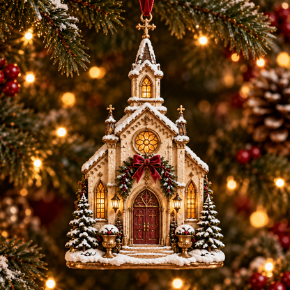 2026 Vintage Christmas Ornament Set – 5 Elegant Designs in Burgundy & Gold