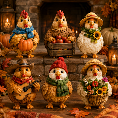 Harvest Hens Advent Calendar 2026 – 24 Days of Farmhouse Chicken Collectibles, Autumn Harvest Surprises & Gifts for Chicken Lovers, Acrylic Charms Blind Box