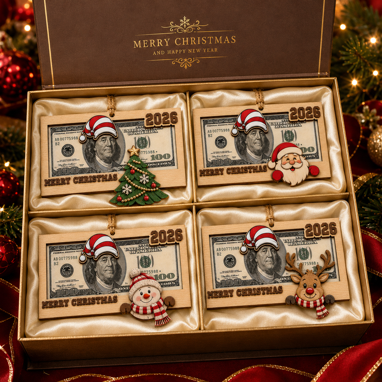 🔥Last 50pcs✨⏰ Limited anniversary edition✨Christmas Cash Holder Ornament