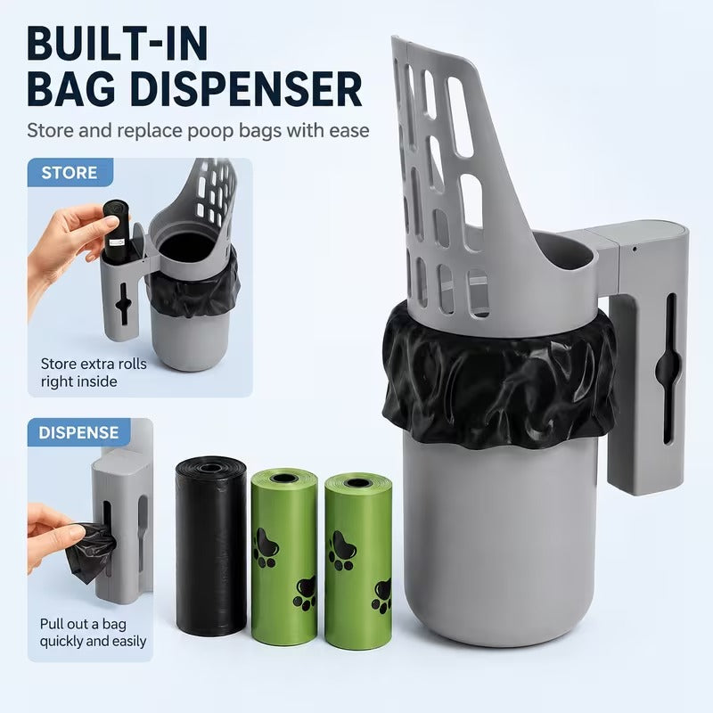 Large-Capacity Cat Litter Scoop with Integrated Trash Can - image 3