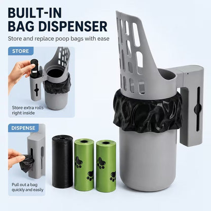 Large-Capacity Cat Litter Scoop with Integrated Trash Can - image 3