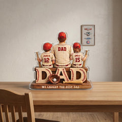 Custom Father's Day Gift-We Caught the Best Dad Baseball