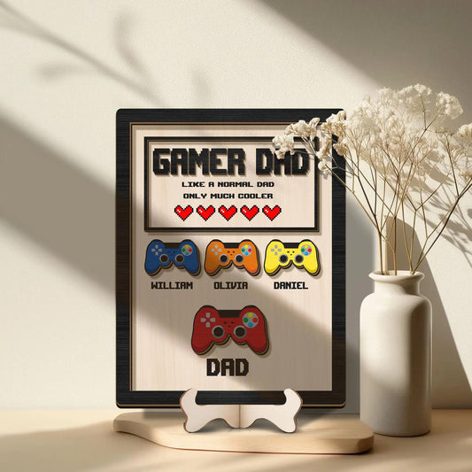 Personalized Gamer Dad Canvas – Father’s Day Gift for Gamer Dad