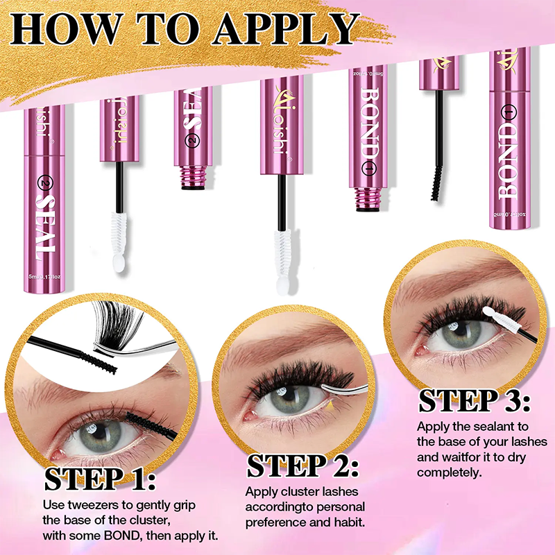 2 in 1 Bond & Seal Eyelash Adhesive, Black/White Waterproof Gentle Lightweight Strong Hold Glue🖤🤍 - image 11