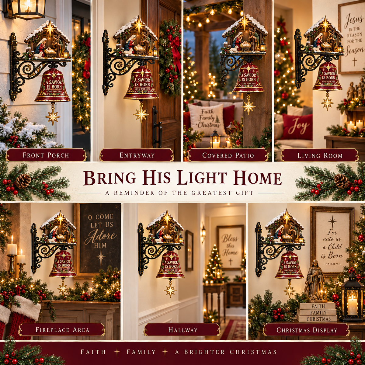 ✨ Jesus Nativity Christmas Door Bell - image 4