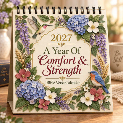 ✝️ 3D Christian Calendar 2027 | 12 Scripture Designs with Nature Scenes, Birds & Flowers for Faith-Filled Homes & Meaningful Gifts 🎁 - image 1