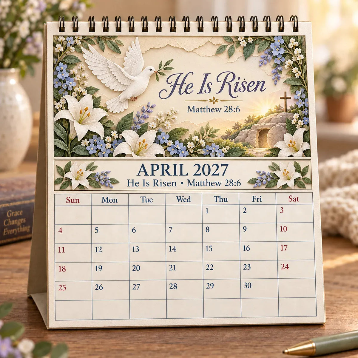 ✝️ 3D Christian Calendar 2027 | 12 Scripture Designs with Nature Scenes, Birds & Flowers for Faith-Filled Homes & Meaningful Gifts 🎁 - image 13