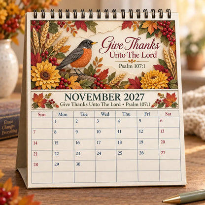 ✝️ 3D Christian Calendar 2027 | 12 Scripture Designs with Nature Scenes, Birds & Flowers for Faith-Filled Homes & Meaningful Gifts 🎁 - image 7