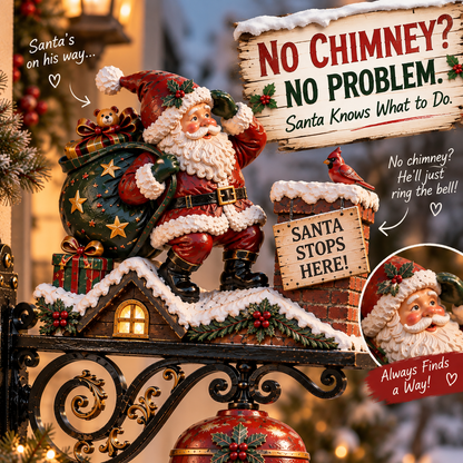 🎅 Santa, Ring the Bell! Iron Christmas Door Bell — Vintage Holiday Porch & Entryway Decor - image 3