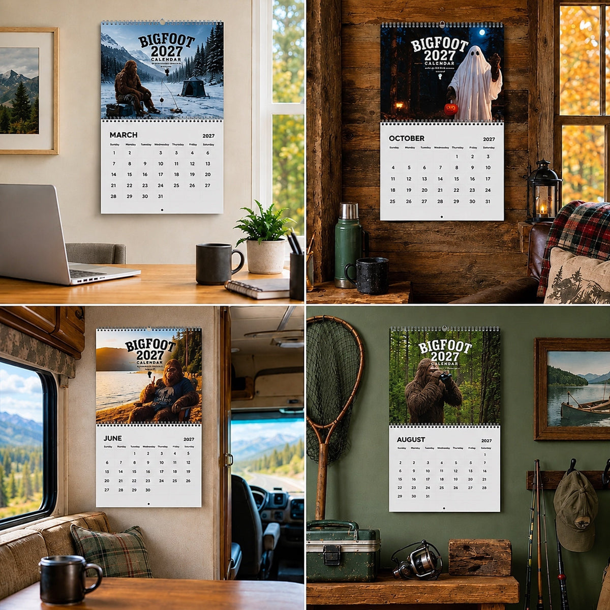 Bigfoot 2027 Calendar Funny Sasquatch Wall Calendar - image 3