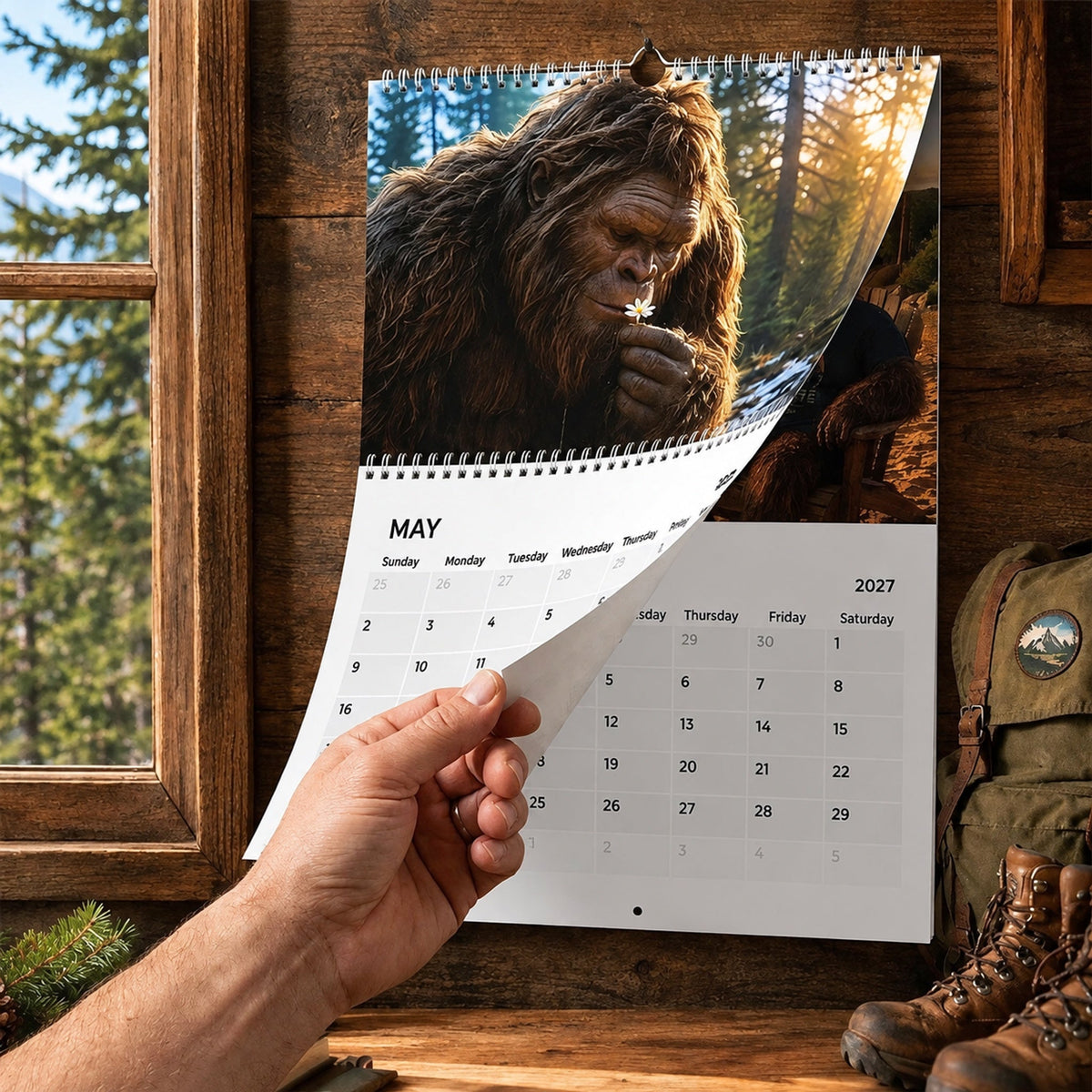Bigfoot 2027 Calendar Funny Sasquatch Wall Calendar - image 5