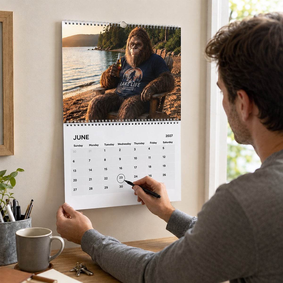 Bigfoot 2027 Calendar Funny Sasquatch Wall Calendar - image 6