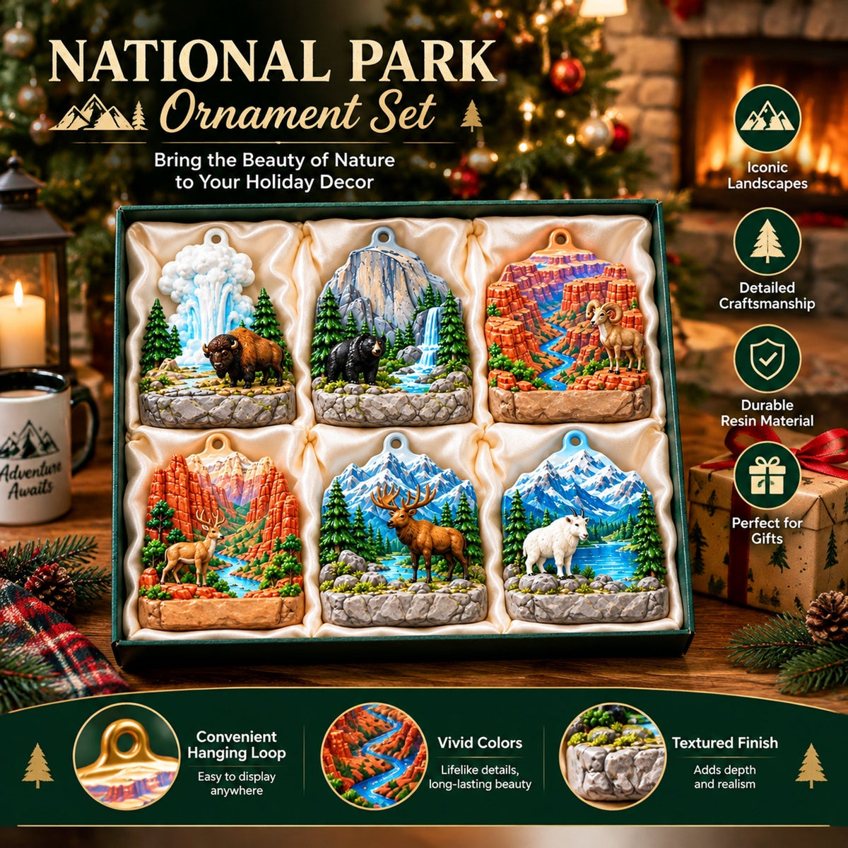 National Parks Acrylic Ornament Gift Set - image 1