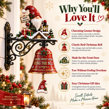 🎄 Gnome Sweet Gnome Christmas Door Bell - image 5