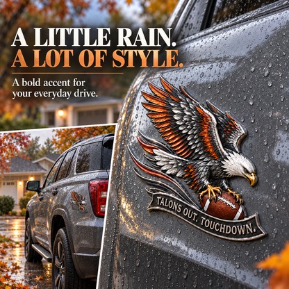 🦅 "Talons Out. Touchdown!" Premium Metal Eagle Car Emblem 5.9“*5.9” | The Ultimate Football Fan Decal - image 11