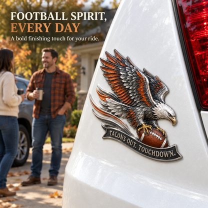 🦅 "Talons Out. Touchdown!" Premium Metal Eagle Car Emblem 5.9“*5.9” | The Ultimate Football Fan Decal - image 7