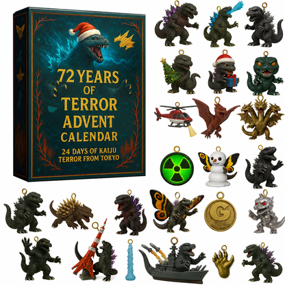 High-quality miniature model🦖Godzilla Kaiju Advent Calendar, 24‑Day Christmas Countdown Calendar