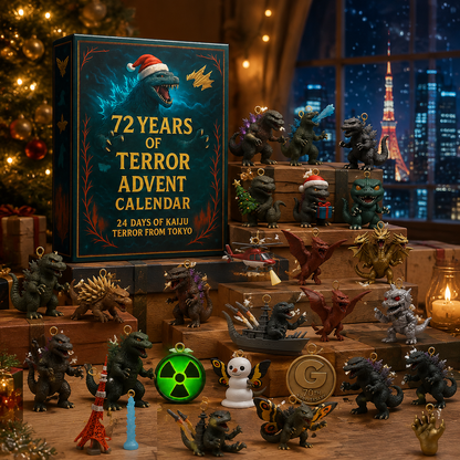 High-quality miniature model🦖Godzilla Kaiju Advent Calendar, 24‑Day Christmas Countdown Calendar