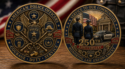🎉🇺🇸 Limited Edition! 🔥🎁The Ultimate "Thank You" – 250th Anniversary American Police Officer Commemorative Coin (1776-2026) 🦅 - image 6