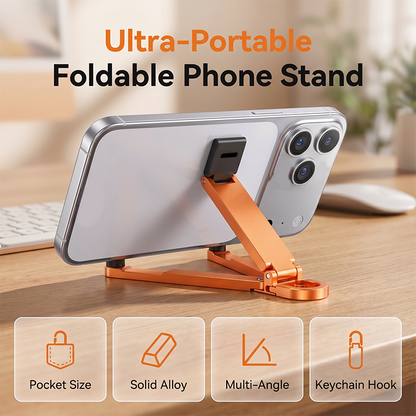 📱Mini Aluminum Phone Stand Keychain Foldable Desktop Holder – Small Gadget, Big Convenience✨ - image 3