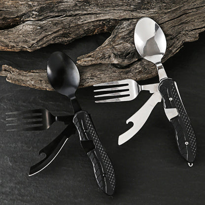 🎉🎉Surprise 50% off！🏕️Must-have for outdoor trips 🍴🥄4-In-1 Outdoor Folding Multifunctional Tableware - image 6