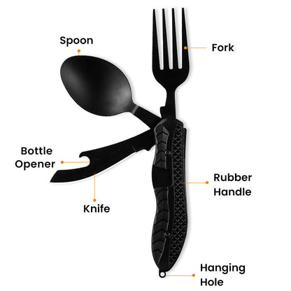 🎉🎉Surprise 50% off！🏕️Must-have for outdoor trips 🍴🥄4-In-1 Outdoor Folding Multifunctional Tableware - image 14