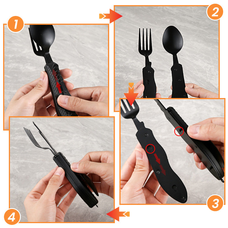 🎉🎉Surprise 50% off！🏕️Must-have for outdoor trips 🍴🥄4-In-1 Outdoor Folding Multifunctional Tableware - image 10