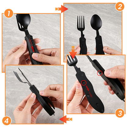 🎉🎉Surprise 50% off！🏕️Must-have for outdoor trips 🍴🥄4-In-1 Outdoor Folding Multifunctional Tableware - image 10