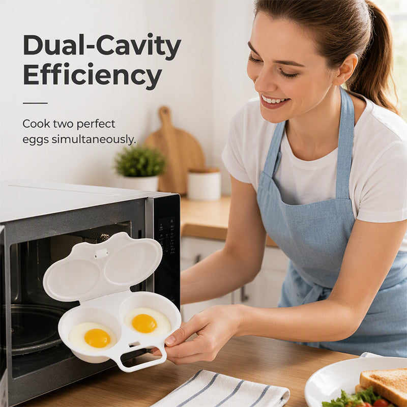 🍳 Microwave Egg Poacher 🥚💛 Quick Easy Convenient Egg Cooker with Lid & Handle for Perfect Breakfasts - image 6