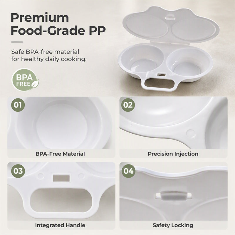 🍳 Microwave Egg Poacher 🥚💛 Quick Easy Convenient Egg Cooker with Lid & Handle for Perfect Breakfasts - image 8