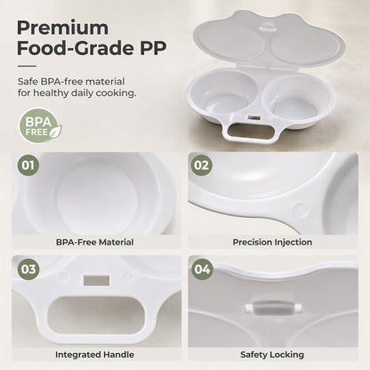🍳 Microwave Egg Poacher 🥚💛 Quick Easy Convenient Egg Cooker with Lid & Handle for Perfect Breakfasts - image 8