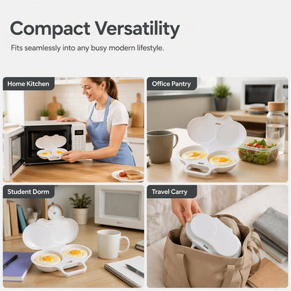 🍳 Microwave Egg Poacher 🥚💛 Quick Easy Convenient Egg Cooker with Lid & Handle for Perfect Breakfasts - image 10