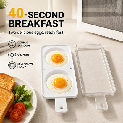 Fast Microwave 2-Well Egg Cooker - image 1