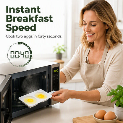 Fast Microwave 2-Well Egg Cooker - image 3
