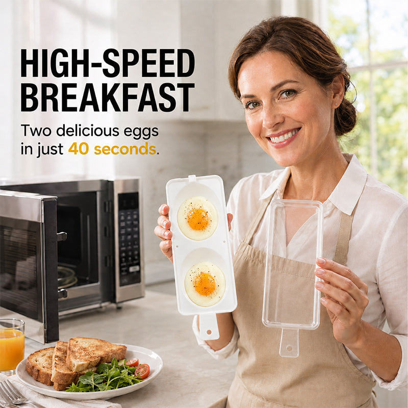 Fast Microwave 2-Well Egg Cooker - image 7
