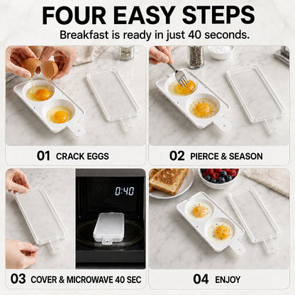 Fast Microwave 2-Well Egg Cooker - image 8