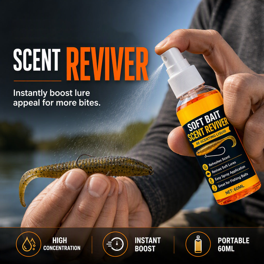 🎣 Soft Bait Scent Booster Spray‑60ML High‑Concentration Fishing Lure Scent Reviver, Portable Instant Attractant Spray for Fresh & Saltwater Soft Baits - image 1