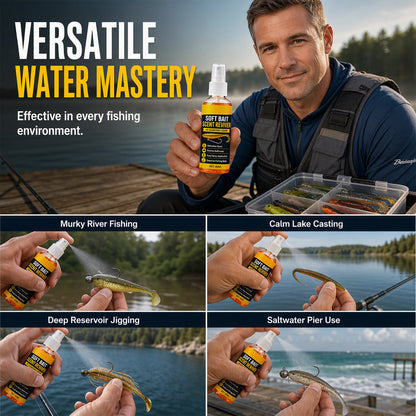 🎣 Soft Bait Scent Booster Spray‑60ML High‑Concentration Fishing Lure Scent Reviver, Portable Instant Attractant Spray for Fresh & Saltwater Soft Baits - image 5