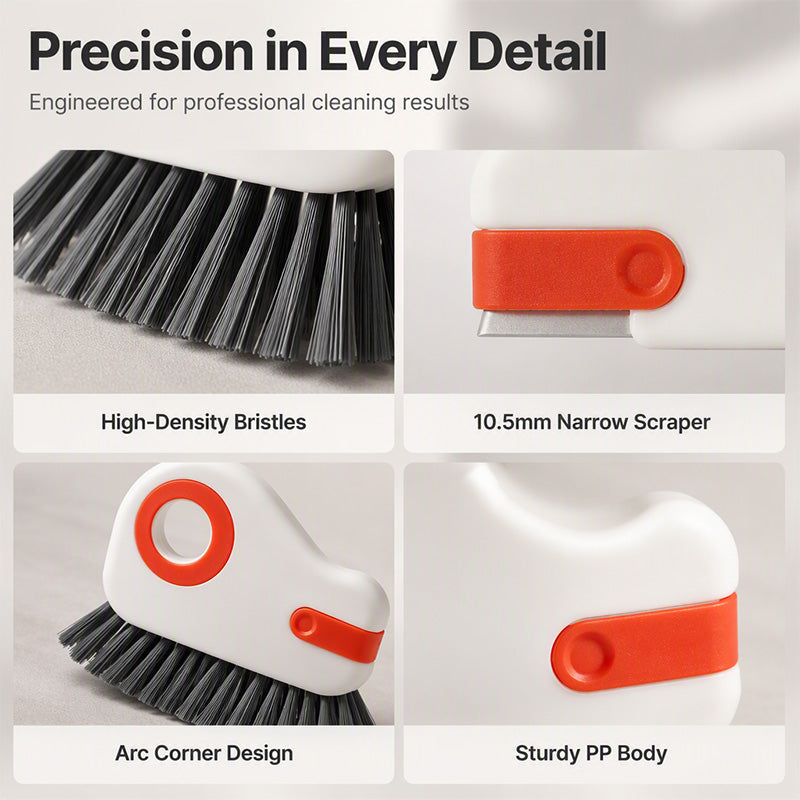 📢Buy 1 Get Free 1 !! ⏰ 🧹 2-in-1 Window Groove Cleaning Brush with Built-in Scraper – Narrow Crevice Tool with Hard Bristles ✨ - image 5