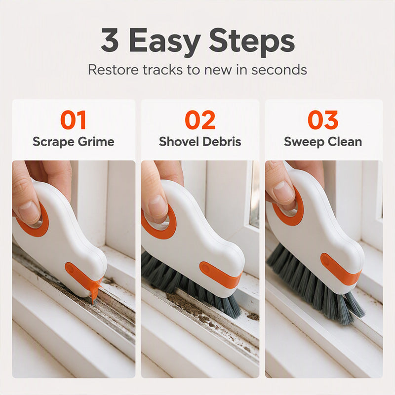 📢Buy 1 Get Free 1 !! ⏰ 🧹 2-in-1 Window Groove Cleaning Brush with Built-in Scraper – Narrow Crevice Tool with Hard Bristles ✨ - image 6