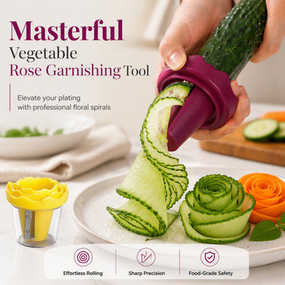 🥕✨ Manual Vegetable Spiralizer and Curler for Rose Flower Carving – Turn Carrots into Restaurant-Style Roses in 60 Seconds! 🌹🍽️ - image 2