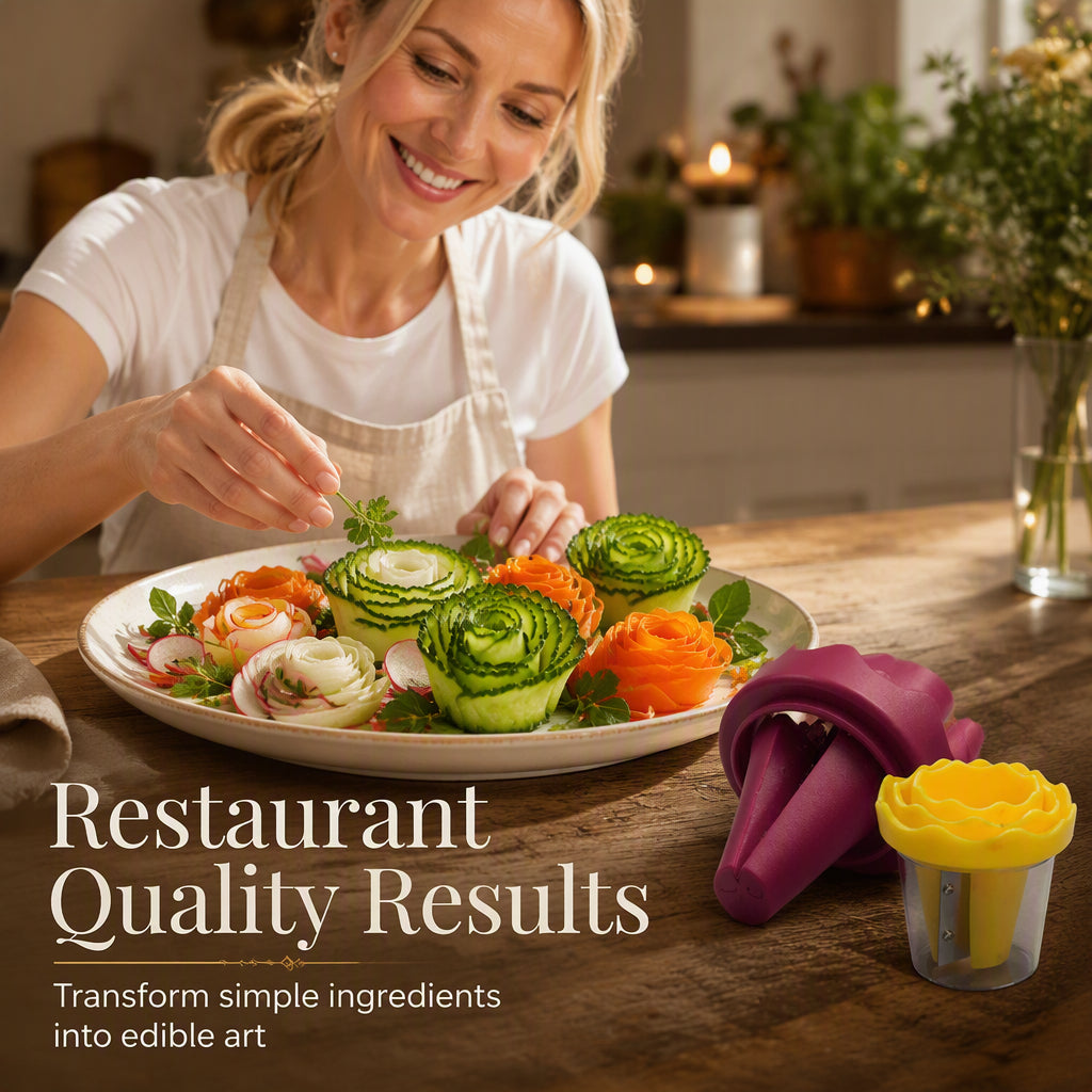 🥕✨ Manual Vegetable Spiralizer and Curler for Rose Flower Carving – Turn Carrots into Restaurant-Style Roses in 60 Seconds! 🌹🍽️ - image 7