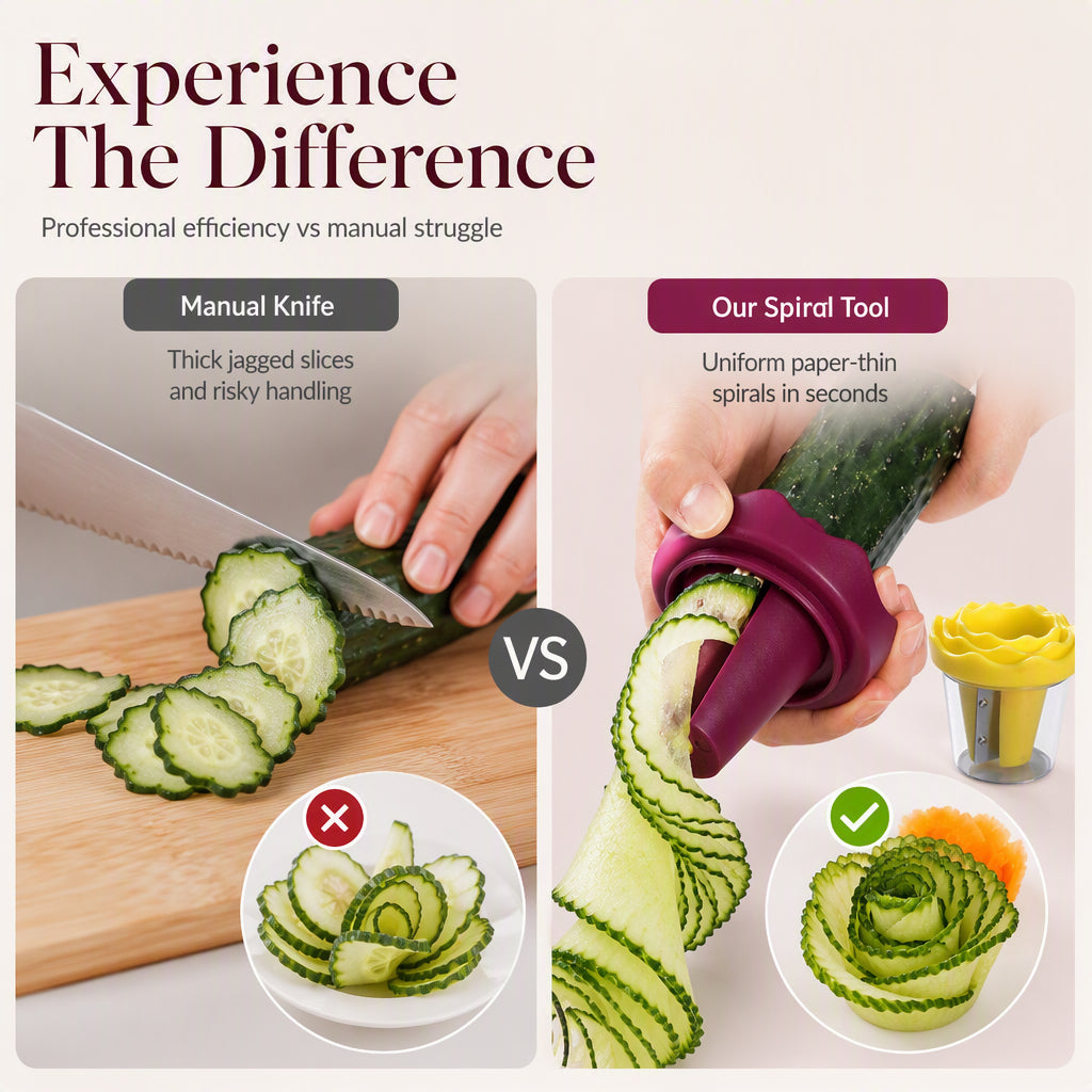 🥕✨ Manual Vegetable Spiralizer and Curler for Rose Flower Carving – Turn Carrots into Restaurant-Style Roses in 60 Seconds! 🌹🍽️ - image 8