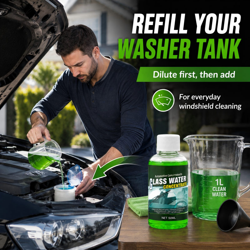 🔥50% OFF! Automotive Glass Water Concentrate – Just Dilute & Pour! Streak-Free Visibility, Fights Bugs & Road Grime! 🚗✨ - image 8