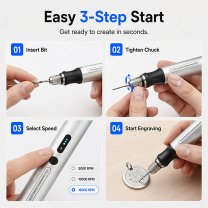 ⏳Time-Limited Special⏰Mini Cordless Electric Engraving Pen – Portable Precision Engraving Tool - image 8