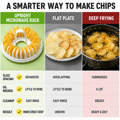 🥔 Microwave Potato Chip Maker with Slicer – Oil-Free Snack Kit ✨ - image 4